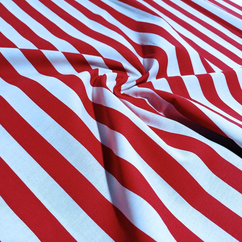 tecido percal listrado vermelho 3